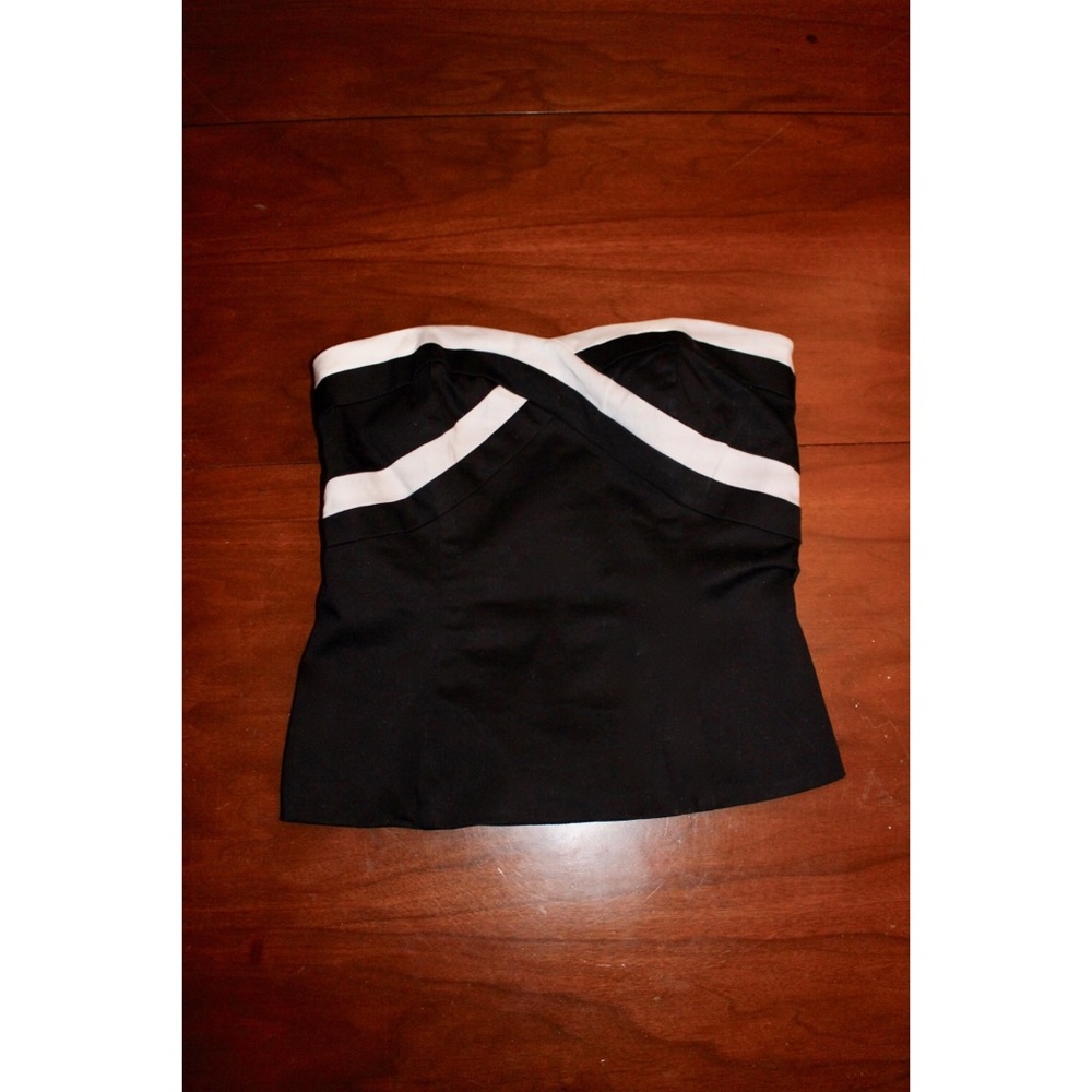 Strapless Black & White Top